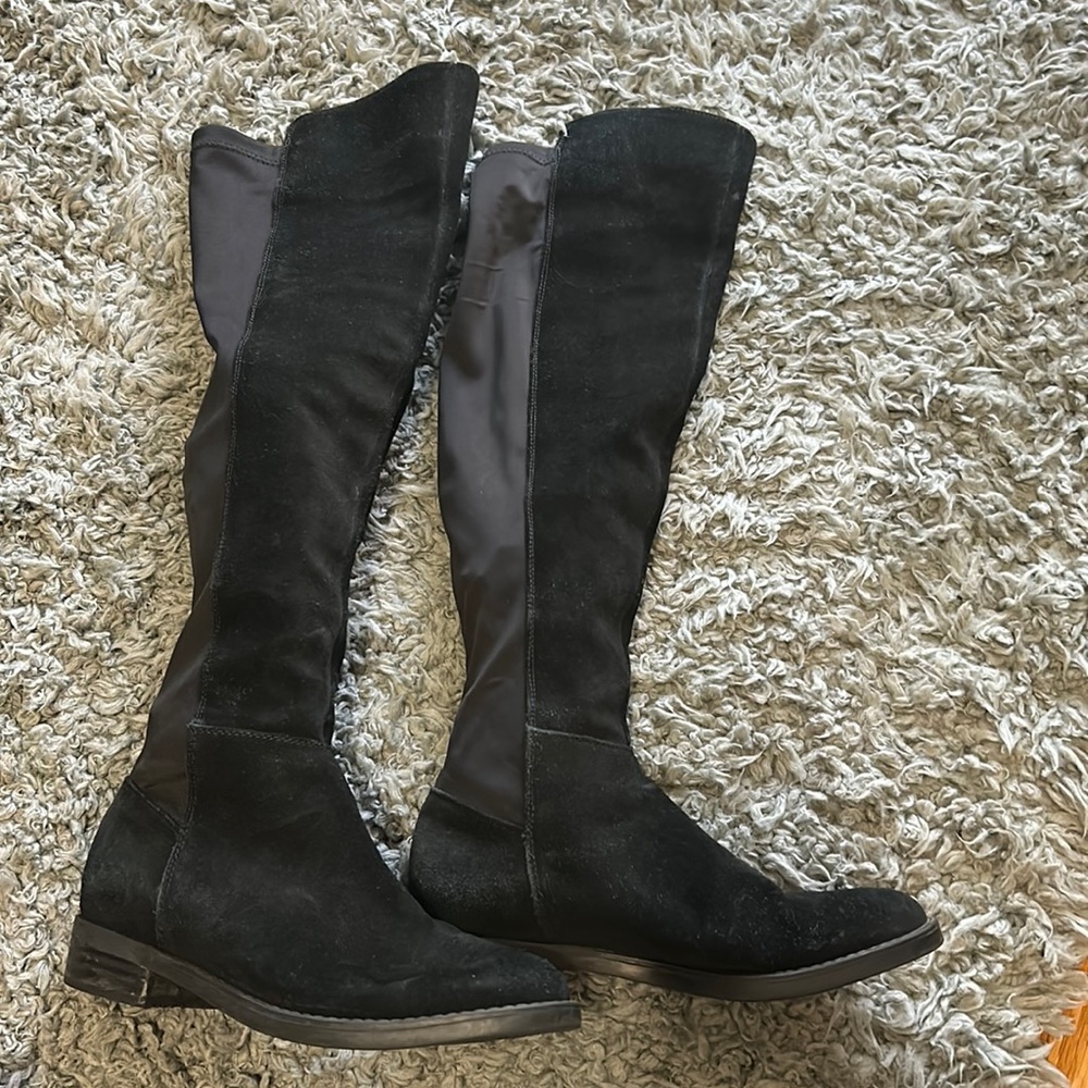 Blondo Black Over-the-Knee Suede Boots